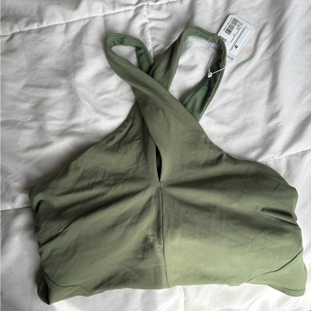 Lululemon Green Longline Sports Bra